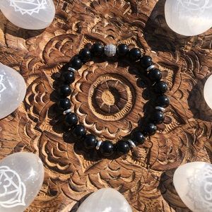 Black Tourmaline Stretch Bracelet